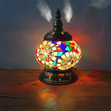 Newest Turkish mosaic table Lamp vintage art deco Handcrafted lamparas de mesa Glass romantic bed light lamparas con mosaicos