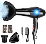 220V Professional Hair Dryer Strong Power Barber Salon Styling Tools Hot Cold Air Blow Dryer For Salons and household EU Plug