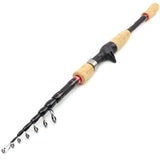 2.1m 2.4m 2.7m Casting Rod carbon telescopic lure rod wooden handle pole Fishing Tackle trout rods  Lure Weight 7-28g pesca