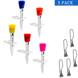 85mm Golf Tee 5 Color Step Down Golf Tees Plastic with Ball Mark Prevent Loss Rope Golf Divot Tool Ball Holder Accessories