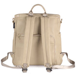 New Design Diaper Backpack Vegan Leather Baby Bags for Mom Dad Waterproof Changing Bag with Changing Pad Nappy Nursing Bags