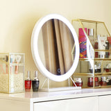 Desktop Bluetooth three color LED light cosmetic mirror Special cosmetic mirror with light Multifunctional desk lamp mirror