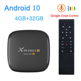 X88 PRO S Android 10.0 Smart TV Box Bluetooth 5.0 2.4G 5G Dual WIFI Media Player 4G 128GB Set Top Box