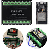 38Pins ESP32S ESP32 2.4GHz Dual Core WLAN WiFi + Bluetooth Microcontroller ESP-WROOM-32 Chip with Breakout Board for Arduino