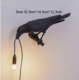 Bird Table Lamp Italian Seletti Bird Lamp Modern Resin Crow Desk Lamp for Living Room Bedroom Light Wall Sconce Home Art Decor
