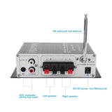 Power Amplifier Aluminum Alloy USB Memory Card FM 3 in 1 Stereo Power Audio Amplifier Bluetooth 4.2 Stereo Digital Player