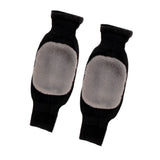 1 Pair of Thicken Warm Cashmere Kneepad Comfortable Soft Kneecap Winter Warm Kneelet for Elders(Black)