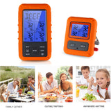 Four Probes Digital Outdoor Meat Thermometer Cooking BBQ Oven Thermometer with LCD Screen for Beef Lamb Chicken