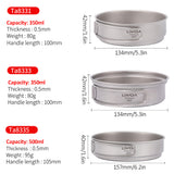 Ixada Ultralight Titanium Frypan Bowl Outdoor Camping Frying Pan Hiking Backpacking Cooking Frying Pan with Foldable Handles