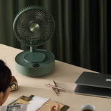USB Portable Electric Fan Rechargeable Retractable Spray Fan Foldable Household Air Circulation Fan For Travel Home Office