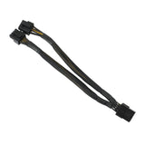 GPU VGA PCI-E 8 Pin Female To Dual 8(6+2) Pin Male PCI Express Adapter Braided Sleeved Splitter Power Cable 8 Inch