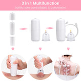 3 In 1 Replaceable Guasha  Electric Cupping Guasha Scraping Pump Suction Massage Cupping Suction Therapy Body Back Neck Massager