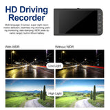 4 Inch LCD 1080P HD DVR Car Camera Dual Lens 170 Degree Wide Angle Driving Recorder Dash Cam Car DVR Camera Support Reversing