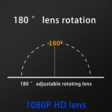 Voice Camera, 1080P Wireless Rotating 180 ° Recorder, Mini Portable Infrared Camera Clip Recorder