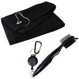 7Pc/Set Golf Club Cleaning Kit Golf Cleaning Brush w Carabiner Golf Towel Green Fork Golf Club Groove Sharpener Golf Accessories