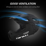 CAIRBULL Full Face Bike Helmet Adult Cycling Helmet with Detachable Chin Guard and Visor for Mountain Biking racing bike helmet