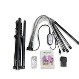 Folding Tripod Plant Lamp LED Four-head RF Remote Control Plant Lamps Full Spectrum Plant Growth Light for Plant Growing