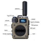 4g 6800mah Walkie-talkie Handheld Transceiver Wearable Radio Walkie-talkie Walkie Talkie Transceiver Two-way Button Ptt 500 E5y6