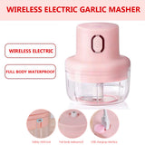 100/250ml Electric Garlic Chopper Vegetable Cutter Slicer Garlic Mud Masher Chopper Cutting Pressing Mixer Food Kitchen Accessor