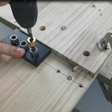 Upgraded 3 In 1 Doweling Jig Woodworking Adjustable 3-10mm Pocket Hole Jig,Alloy Drilling Guide Locator for Fast Splicing Board