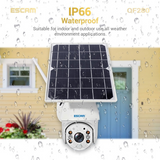 1080P Cloud Storage PT WIFI PIR Alarm IP Camera With Solar Panel Full Color Night Vision Two Way IP66 Waterproof Audio Camera