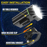 Upgraded 4 LED USB Rechargeable Bike Headlight 2000 Lumens Super Bright Bike Front Light 8 Modes Bicycle Light
