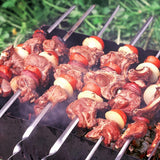 10Pcs Stainless Steel Barbecue Needle Grilling Kebab Flat Skewers BBQ Needle Stick for Outdoor Camping Picnic Cooking Tools
