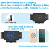 Wireless Car Charger, 15W Qi Car Mount Phone Holder for Air Vent &amp; Dashboard, Compatible for Galaxy Z Fold 3/iPhone 12