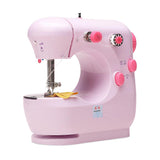 Us Standard Sewing Machine Mini 2-Speed Double Thread Portable Electric Household Sewing Machin with Light Cutter Foot Pedal