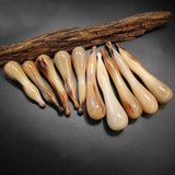 2Pcs Natural Yak Horn Massage Wand Face Body Acupuncture Point Massage Stick Physiotherapy Reflexology Skin Beauty Gua Sha Tool