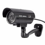 Waterproof Dummy Camera Bullet Flashing Red LED Outdoor Indoor Fake CCTV Security Simulation Camera black Support Dropshiping