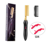 Pressing Comb Electric Hot Hair Comb High Heat Bling 500 Degree Hot Hair Comb
