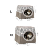 Pet Dog Cat Bed Soft Nest Dual Use Cat Sleeping Bed Pad with Pillow Pet Cozy Beds Kennel for Small Dogs Cats Puppy Pet Supplies