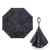 2021 Folding Long Shank Double Layer Inverted Umbrella Windproof Reverse C-Hook male golf umbrella reverse Umbrellas For Women