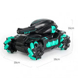 2.4G Water Bomb RC Tank 4WD Gesture Sensing Water Bomb Stunt Drift Tank Light Music Off Road Car Model Kid Toy Boy Birthday Gift