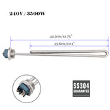 1.5"TC(50.5mmOD) 3500 Watt Foldback Heating Element 240V(32.5cm) Stainless Steel 304 ULWD DIY Homebrew Electric Brewery