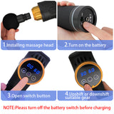 Fascia Massage Gun Muscle Pain Relief Therapy Massager Relaxation Body Slimming High Frequency Portable Device With LCD Display