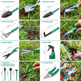 Garden Tools Set,2-10Pcs Gardening Tools,Heavy Duty Gardening Kits with Carrying Case,Anti-Rust Ergonomic Handle,Gardening Gifts