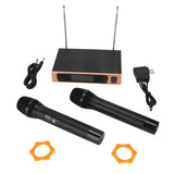 Professional UHF Wireless Microphone System One to Two Handheld Mic with Receiver for Home Party Karaoke US Plug 100-240V