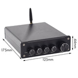 Dual TPA3255 Bluetooth 5.0 Subwoofer Amplifier QCC3034 Stereo HIFI Class D Digital Power Amplifier in Case
