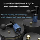 32 Gears LCD-Display Massage Gun Type-C charge Deep Muscle Massager Gun Vibration Therapy Body Massager Relieving Pain