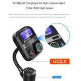 1.8"Wireless Car Bluetooth FM Transmitter Aux Supports QC3.0 Charging Treble And Bass Sound Music Player Car Charger Quick