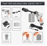 Wireless high voltage portable car water gun Lithium battery rechargeable water pump car washing machine