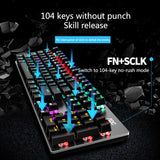 104 Keys Wear Resistance Universal For Desktop Switch Gaming Mechanical Wired Keyboard Metal Computer Accessories RGB Backlight