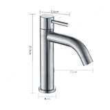 Bathroom Washbasin Faucet Small Single Handle Sink Tap Chrome Brass Single Hole Cold Water Tapware
