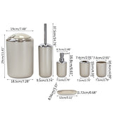 Bathroom accessories, 6 plastic gift sets, toothbrush holders, toothbrush cups, soap dispensers, soap boxes, toilet brush holde
