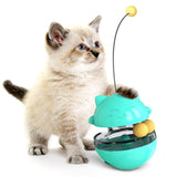 Interactive Cat Tumbler Toy Treat Food Dispenser Toys with Rolling Balls Funny Cat Slow Feeder IQ Training Ball for Kitty Kitten