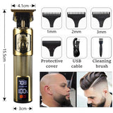 Hair cutter trimmer lcd professional hair trimmer cordless professional hair clippers for men