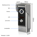 700TVL Outdoor Infrared Camera Unit For 2V1 7" TFT LCD Video Door Phone System Visual Intercom Doorbell 800x480 Indoor Monitor