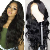 European and American wig female long curly hair real hair lace wig headgear 13x4Lace Front Wig